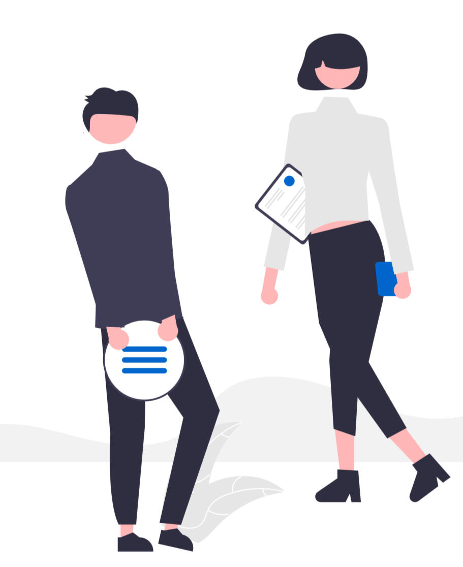 Team collaboration illustration representing Clarifi’s support for R2B and startup teams.